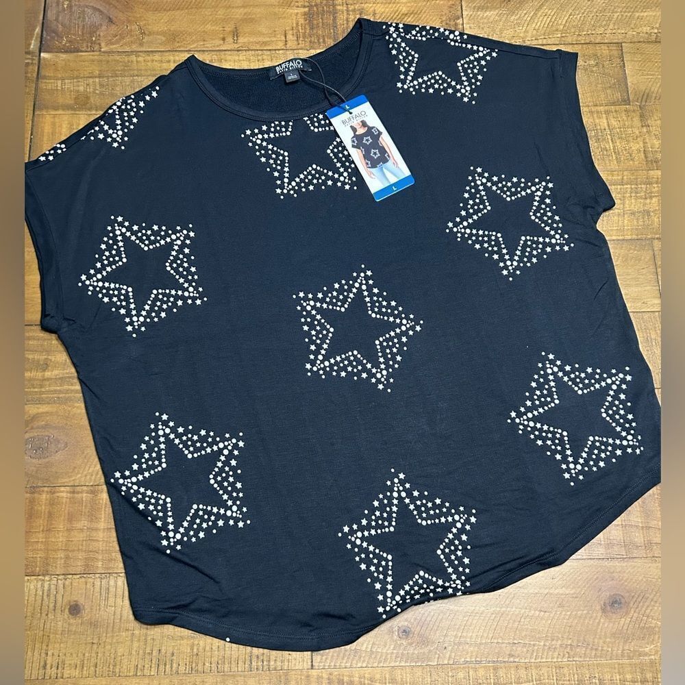 Buffalo Women’s French Terry Short Sleeve Top - Picture 3 of 12